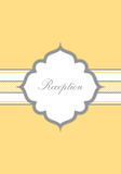 Reception Cards - Yellow and Grey Monogram