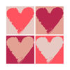 Four Square Hearts - Flat Card