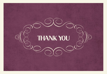 Classic Eggplant Monogram Thank You