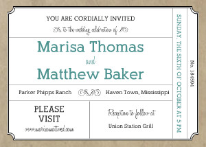 Elegant Ticket Invitation