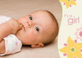 Photo Birth Announcements - Moroccan Flower