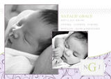 Photo Birth Announcements - Monogram Dot