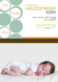 Photo Birth Announcements - Stripe Pop Modern
