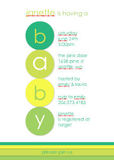 Girls Baby Shower Invitations - Seeing Spots - Green