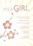 Girls Baby Shower Invitations - Asian Fusion