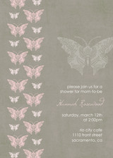 Girls Baby Shower Invitations - Lace Silhouette