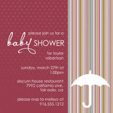 Girls Baby Shower Invitations - Soft Stripes