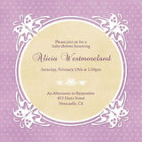 Girls Baby Shower Invitations - Nouveau Butterflies