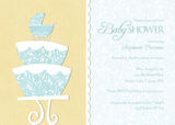 Boys Baby Shower Invitations - Shower Cake