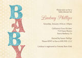 Girls Baby Shower Invitations - Glitter Baby