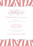Girls Baby Shower Invitations - Wild Pink