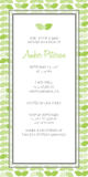 Girls Baby Shower Invitations - Green Leaf Strands
