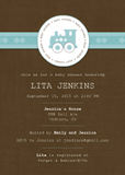 Boys Baby Shower Invitations - Blue Train