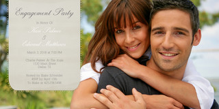 Engagement Party Invitations - Gray Overlay