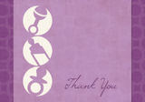 Baby Shower Thank You - Lavendar Silhouettes