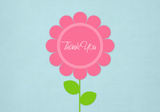 Baby Shower Thank You - Pink Flower