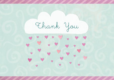 Baby Shower Thank You - Hearts Shower