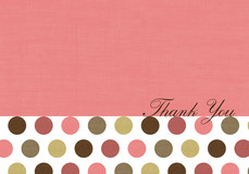 Baby Shower Thank You - Modern Polka Dots
