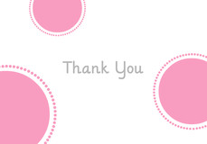 Baby Shower Thank You - Circles of Pink