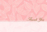 Baby Shower Thank You - Pink Leaf Pattern