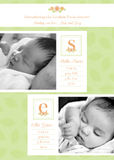 Twins Birth Announcements - Sweet Twin Flowers
