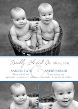 Twins Birth Announcements - Doubly Blessed Band