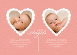 Photo Birth Announcements - Scallop Heart Frames