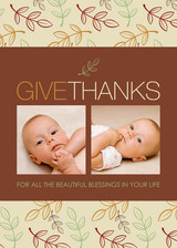 Thanksgiving Cards - Contemporary Leaves