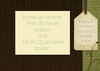 Chocolate Linen - Wedding Flat Card