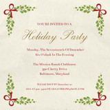 Holiday Party Invitations - Festive Border
