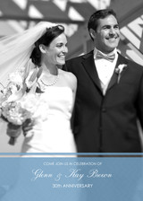 Anniversary Invitations - Chevron Overlay